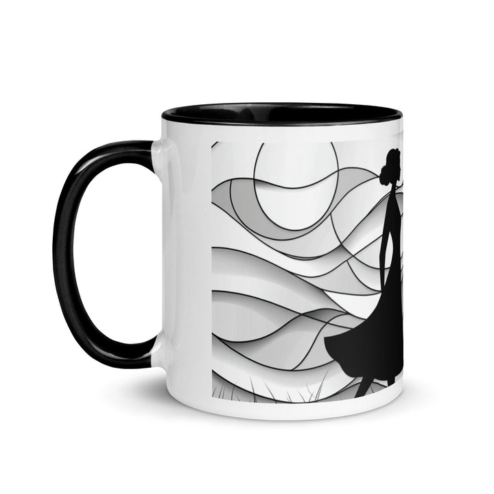 "Shadows and Flow" Mug with Color Inside - Polendo Design