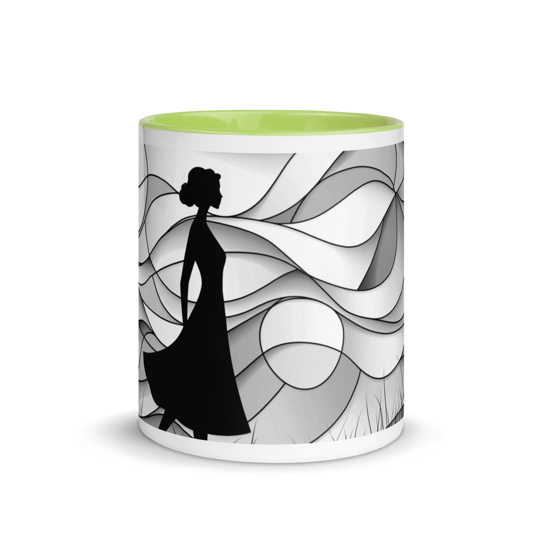"Shadows and Flow" Mug with Color Inside - Polendo Design