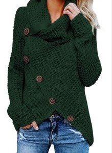 White Cashmere Turtleneck Cardigan for Women - Polendo Design