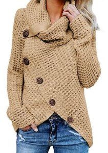 White Cashmere Turtleneck Cardigan for Women - Polendo Design