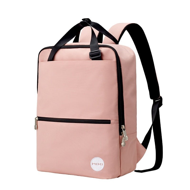 Square Round Pink Backpack Leisure School Travel Bag - Polendo Design