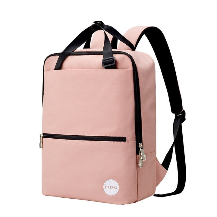 Square Round Pink Backpack Leisure School Travel Bag - Polendo Design