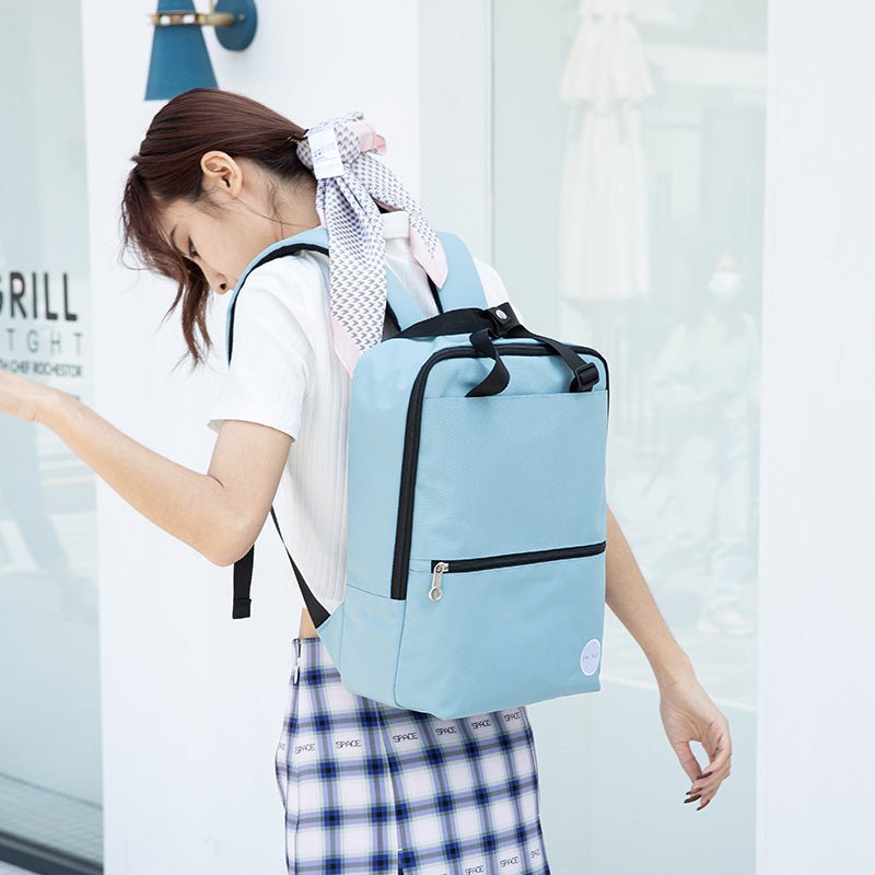 Square Round Pink Backpack Leisure School Travel Bag - Polendo Design