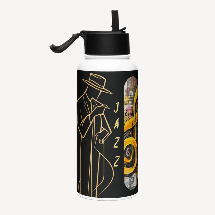 Stainless steel water bottle with a straw lid - Polendo Design