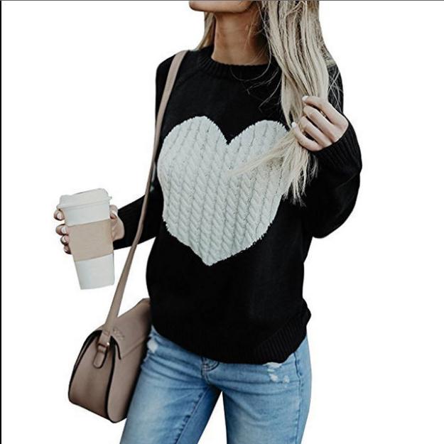 Women's Sweaters Love Fashion Pullover - Polendo Design
