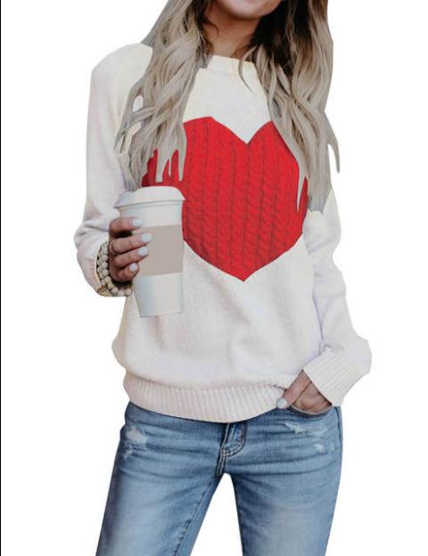 Women's Sweaters Love Fashion Pullover - Polendo Design
