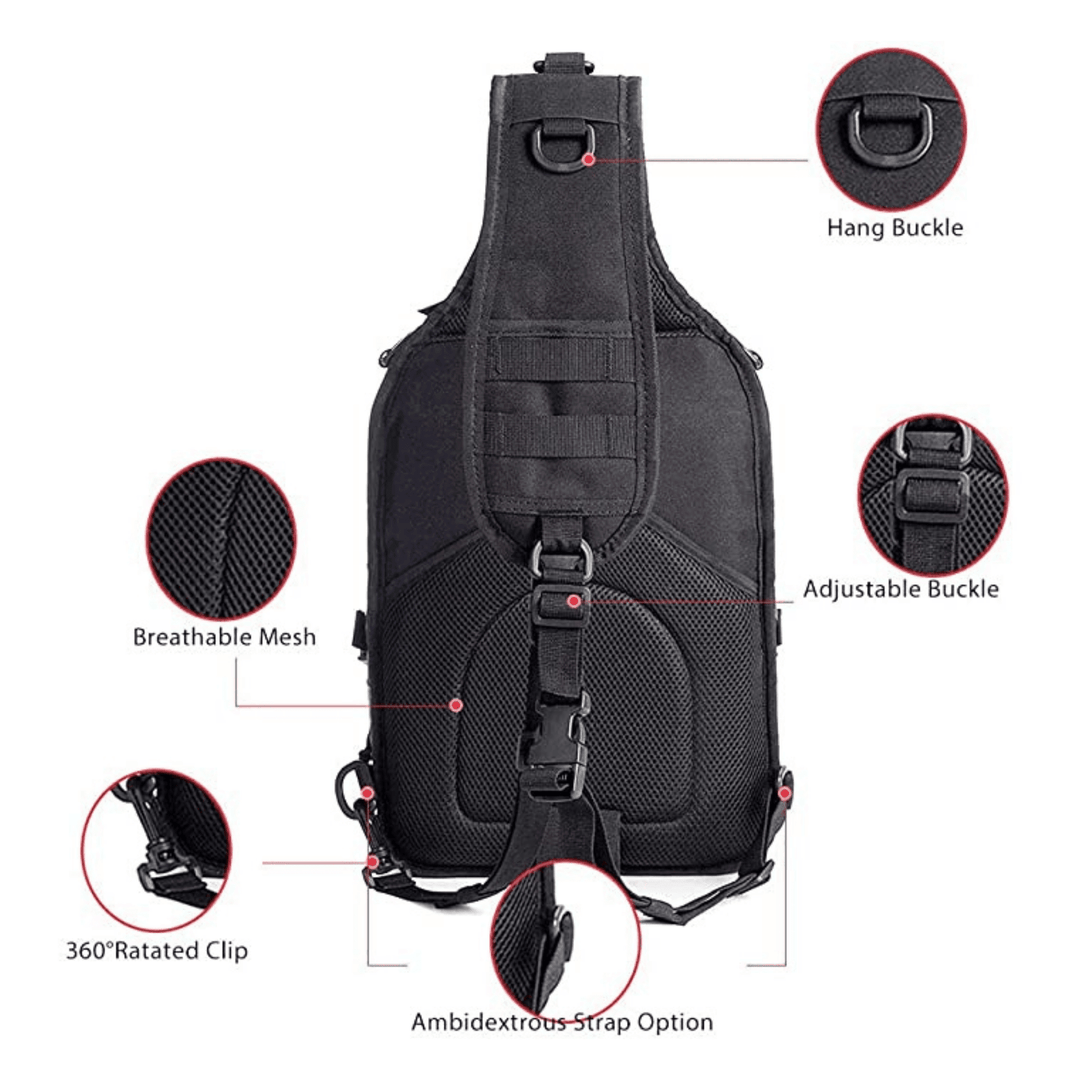 Tactical 15L Sling Backpack with Molle System - Polendo Design