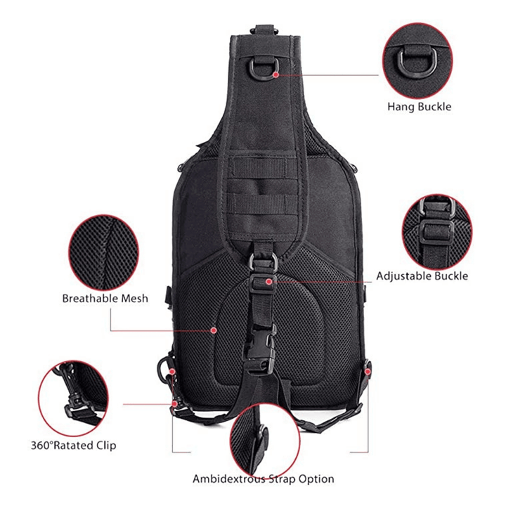 Tactical 15L Sling Backpack with Molle System - Polendo Design