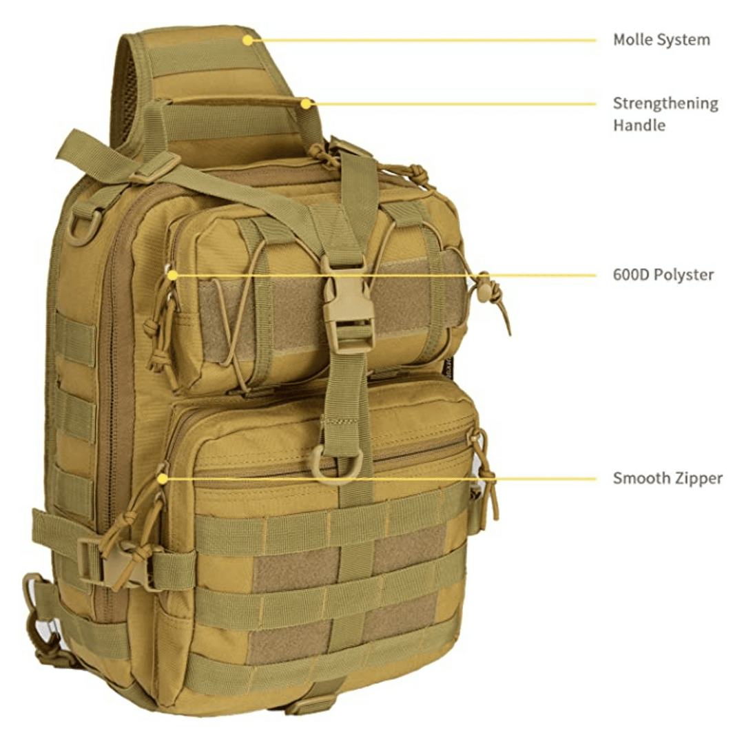 Tactical 15L Sling Backpack with Molle System - Polendo Design