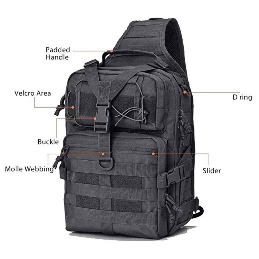 Tactical 15L Sling Backpack with Molle System - Polendo Design