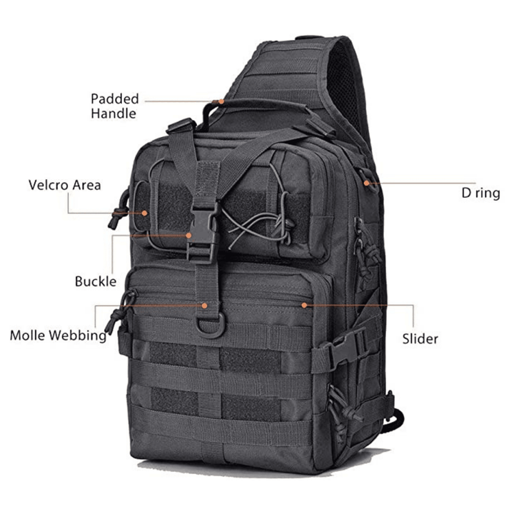 Tactical 15L Sling Backpack with Molle System - Polendo Design