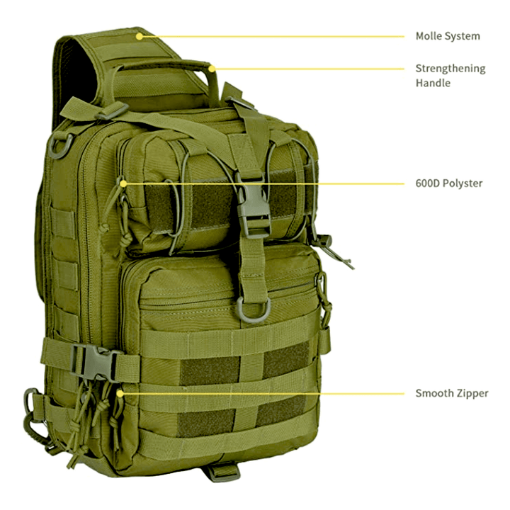Tactical 15L Sling Backpack with Molle System - Polendo Design