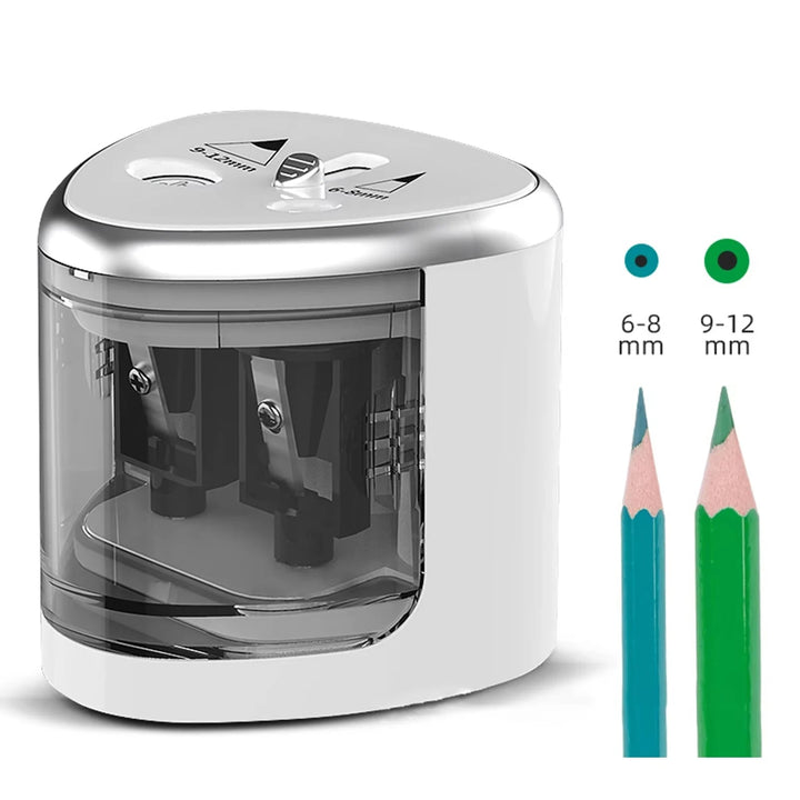 Tenwin Two-Hole Electric Automatic Pencil Sharpener - Polendo Design tenwin two-hole electric automatic pencil sharpener