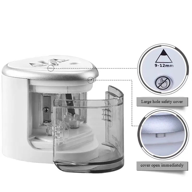 Tenwin Two-Hole Electric Automatic Pencil Sharpener - Polendo Design tenwin two-hole electric automatic pencil sharpener
