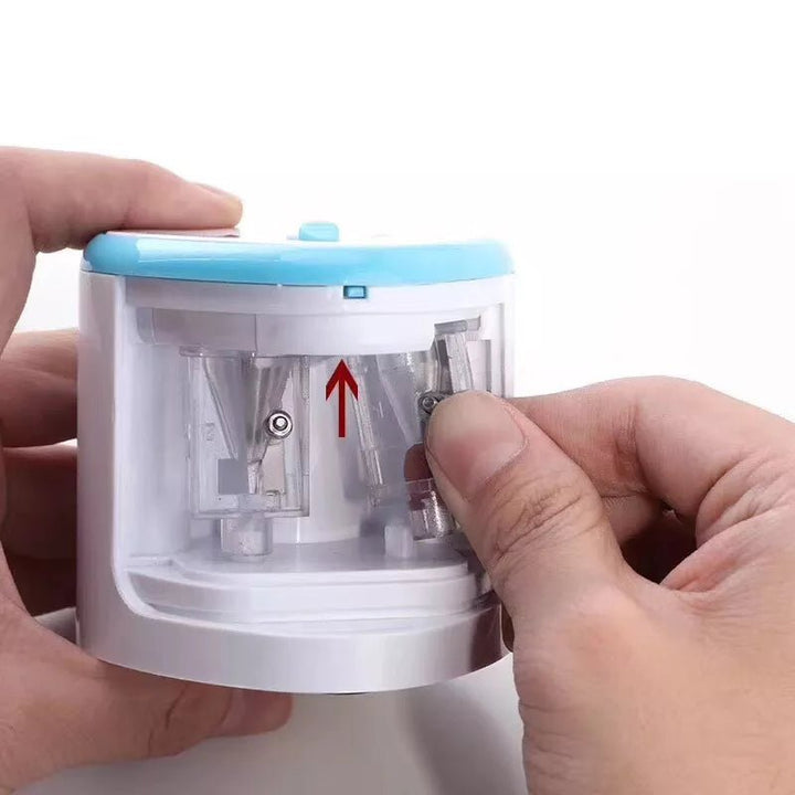 Tenwin Two-Hole Electric Automatic Pencil Sharpener - Polendo Design tenwin two-hole electric automatic pencil sharpener
