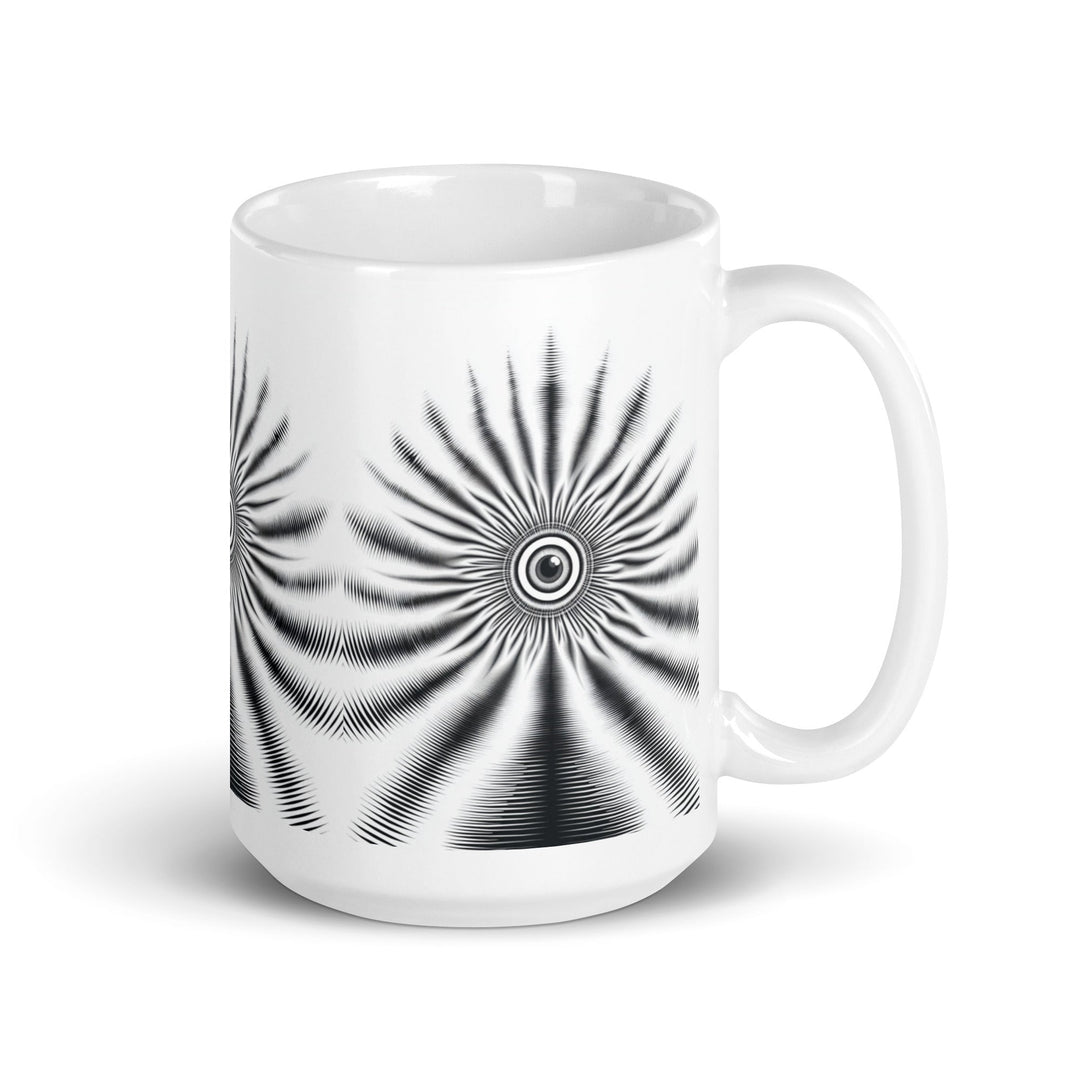 The Watchful Center White glossy mug - Polendo Design