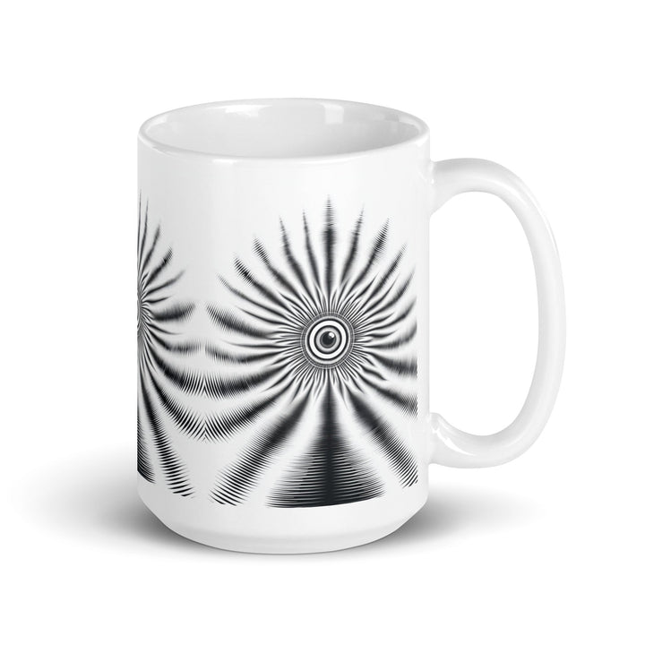 The Watchful Center White glossy mug - Polendo Design