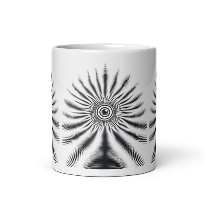 The Watchful Center White glossy mug - Polendo Design