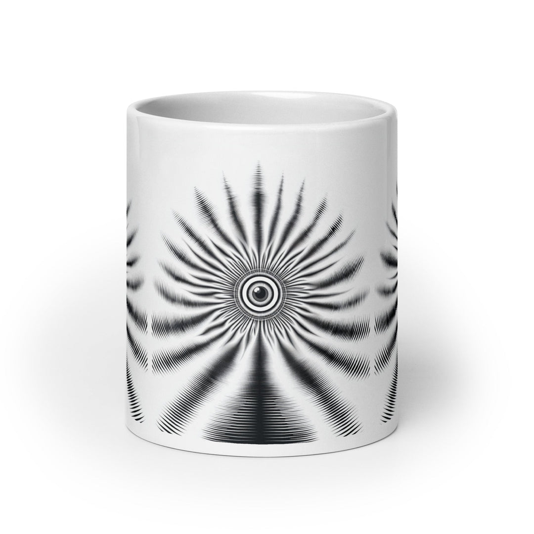 The Watchful Center White glossy mug - Polendo Design