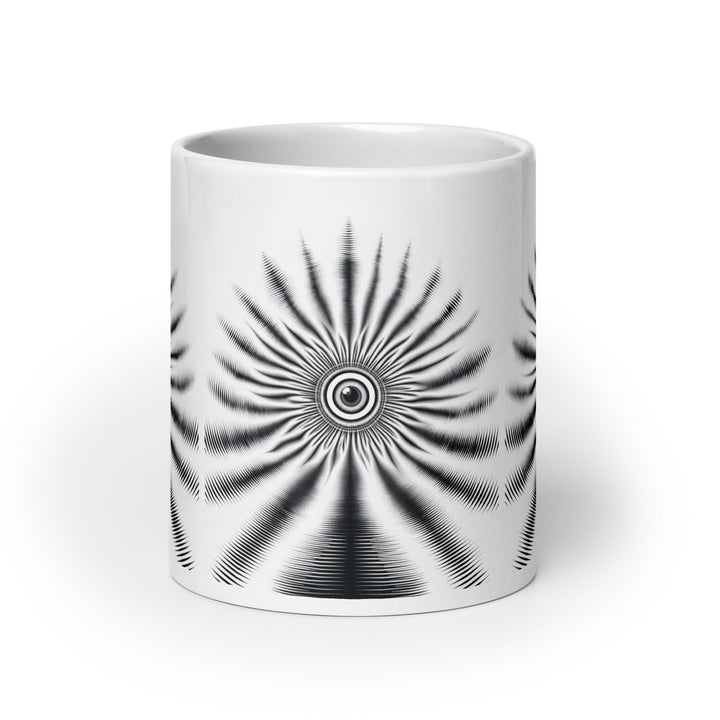 The Watchful Center White glossy mug - Polendo Design