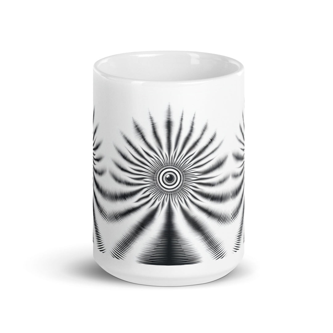The Watchful Center White glossy mug - Polendo Design