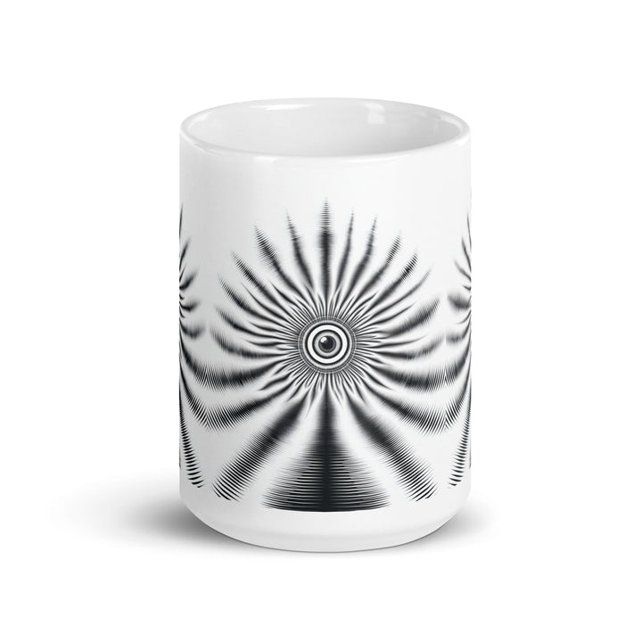 The Watchful Center White glossy mug - Polendo Design