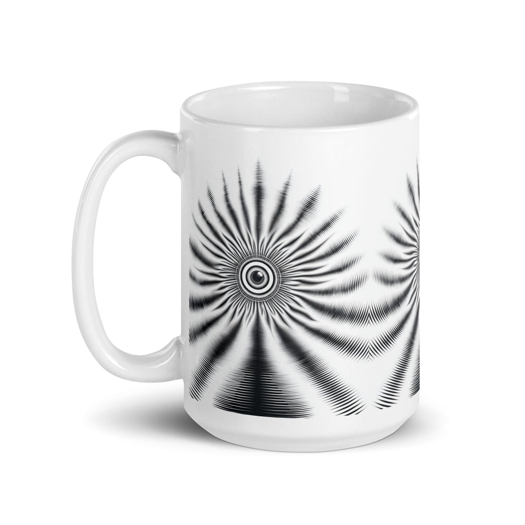 The Watchful Center White glossy mug - Polendo Design