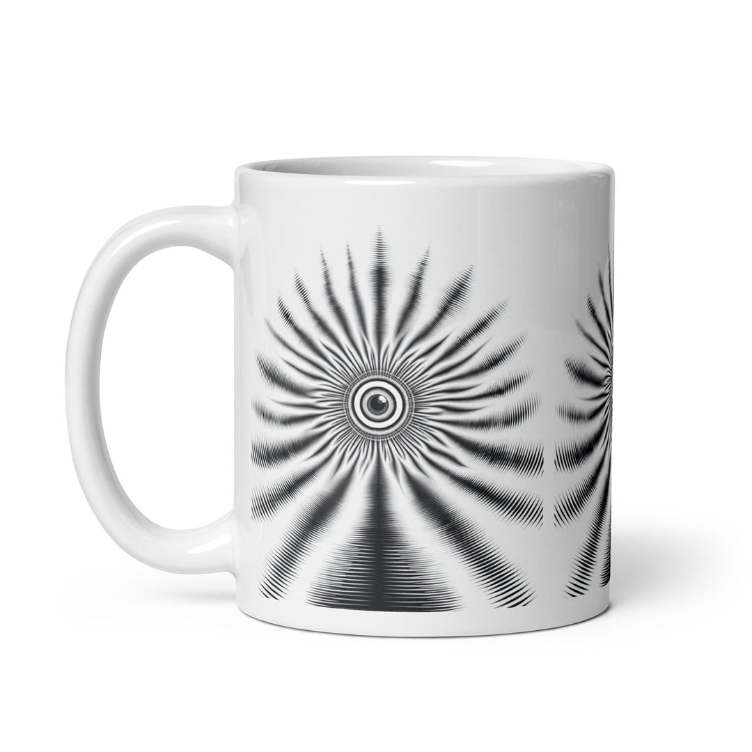 The Watchful Center White glossy mug - Polendo Design