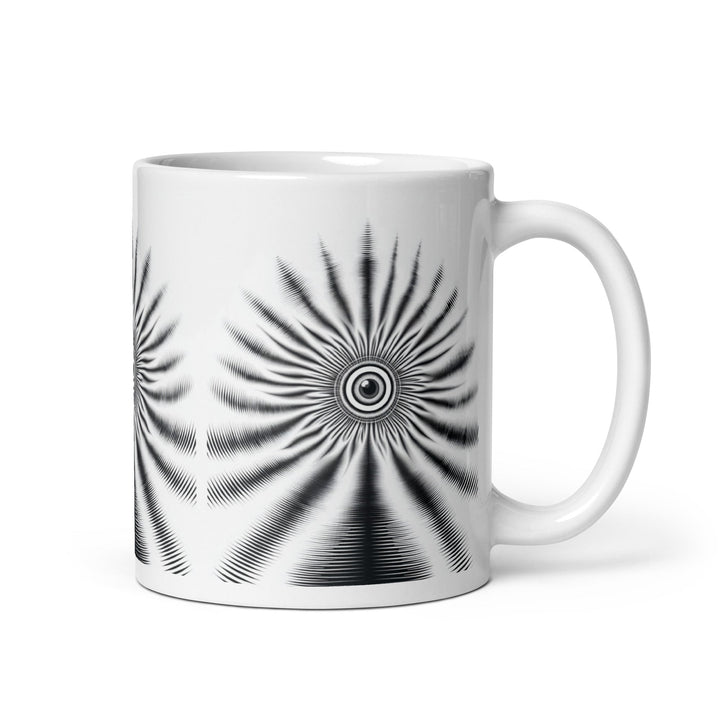 The Watchful Center White glossy mug - Polendo Design