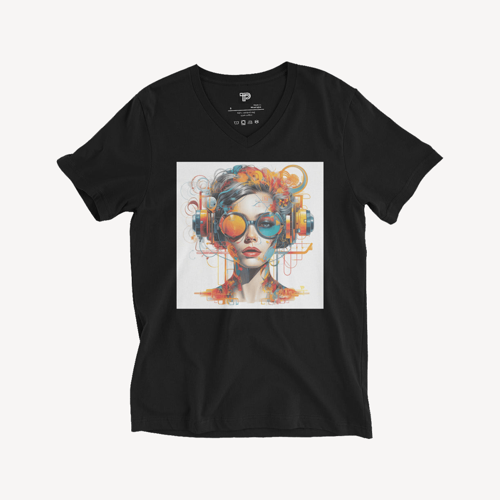 Unisex Short Sleeve V - Neck T-Shirt - Polendo Design