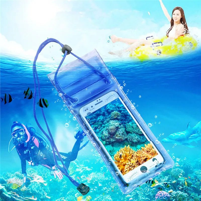 Universal Waterproof Phone Case with Lanyard – Fits iPhone, Samsung & Xiaomi (3.5–6") - Polendo Design
