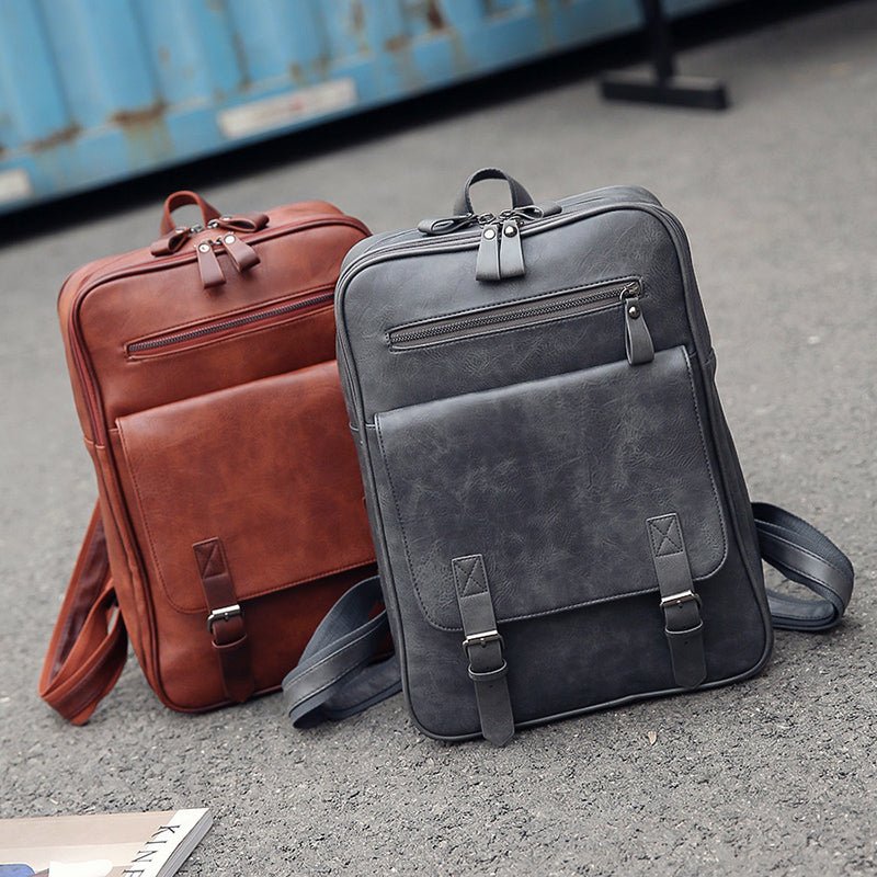 Vintage Leather Backpack for Men - Polendo Design