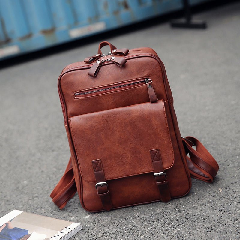 Vintage Leather Backpack for Men - Polendo Design