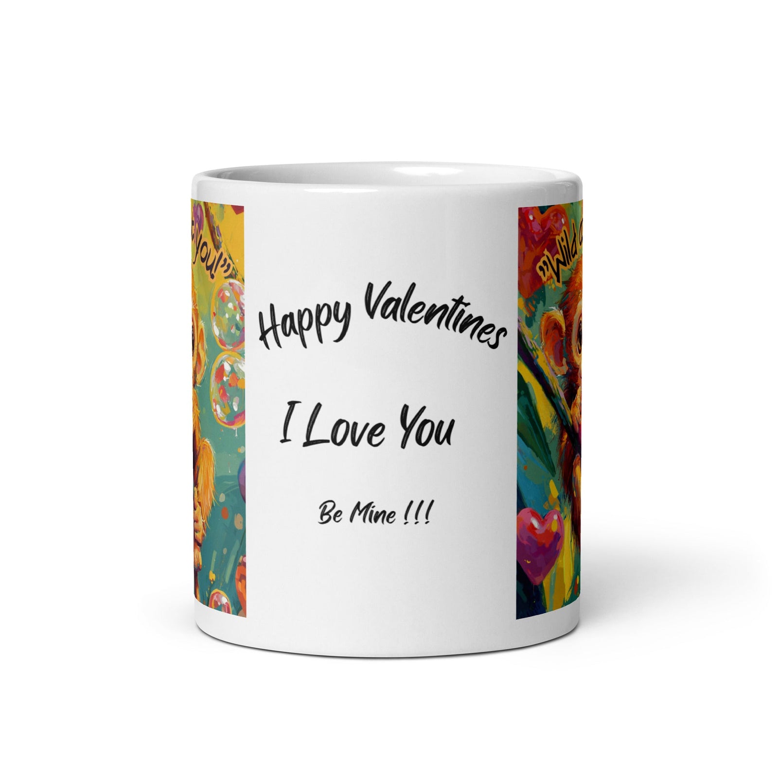 "Wild About You Monkey" White glossy mug - Polendo Design