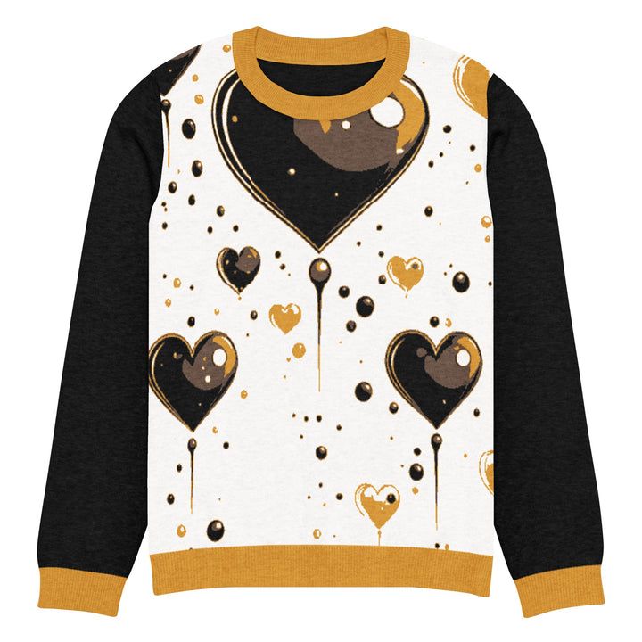 Winter Hearts Knitted crew neck sweater - Polendo Design