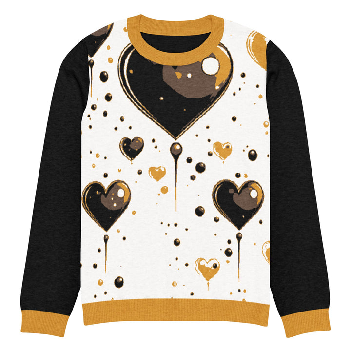 Winter Hearts Knitted crew neck sweater - Polendo Design