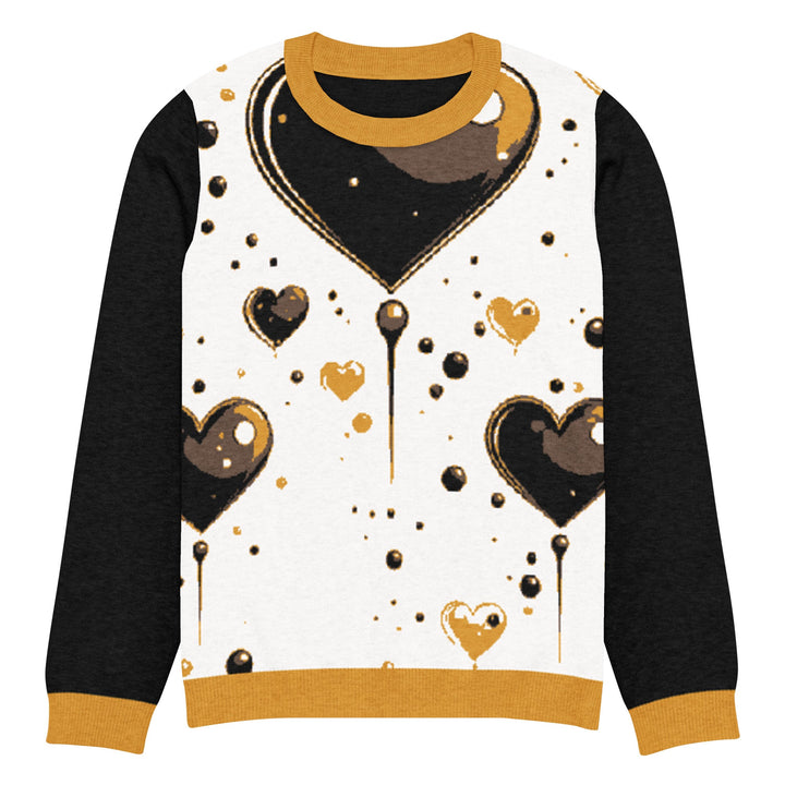 Winter Hearts Knitted crew neck sweater - Polendo Design