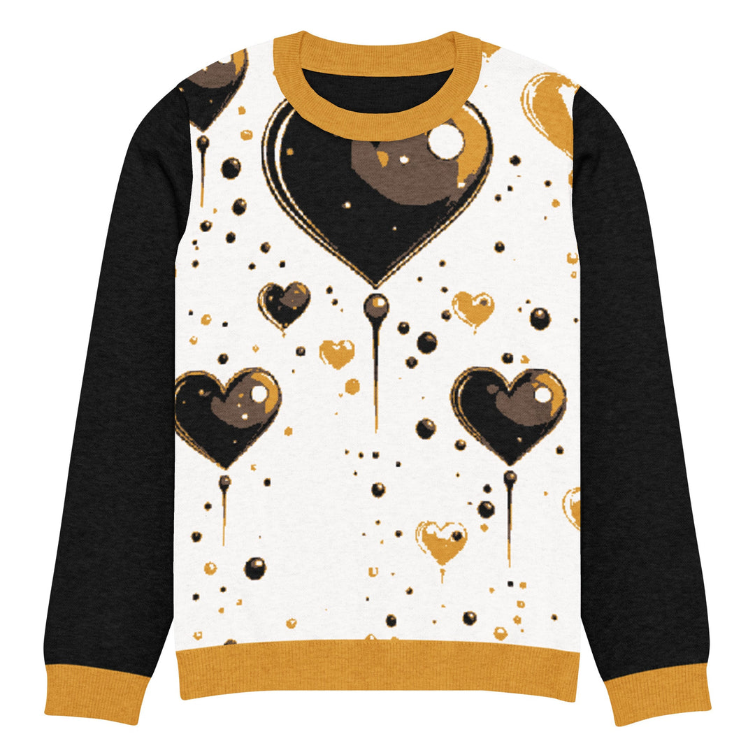 Winter Hearts Knitted crew neck sweater - Polendo Design