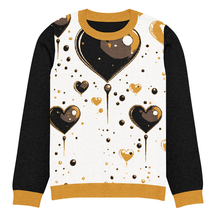 Winter Hearts Knitted crew neck sweater - Polendo Design