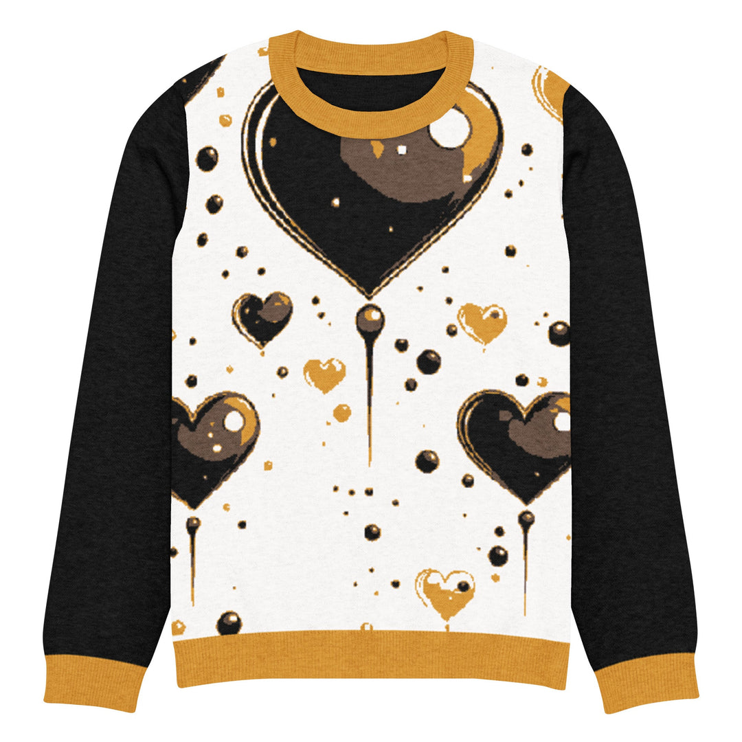Winter Hearts Knitted crew neck sweater - Polendo Design
