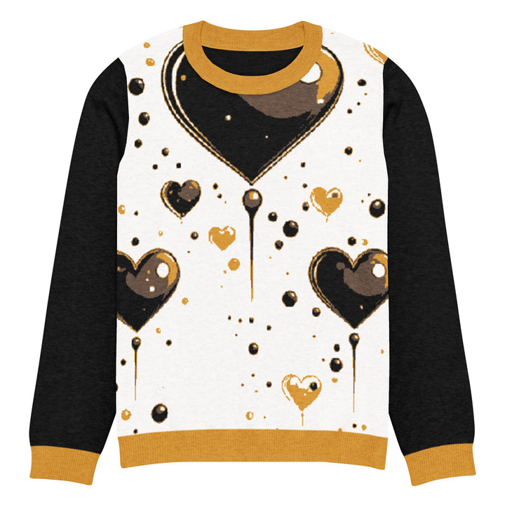 Winter Hearts Knitted crew neck sweater - Polendo Design