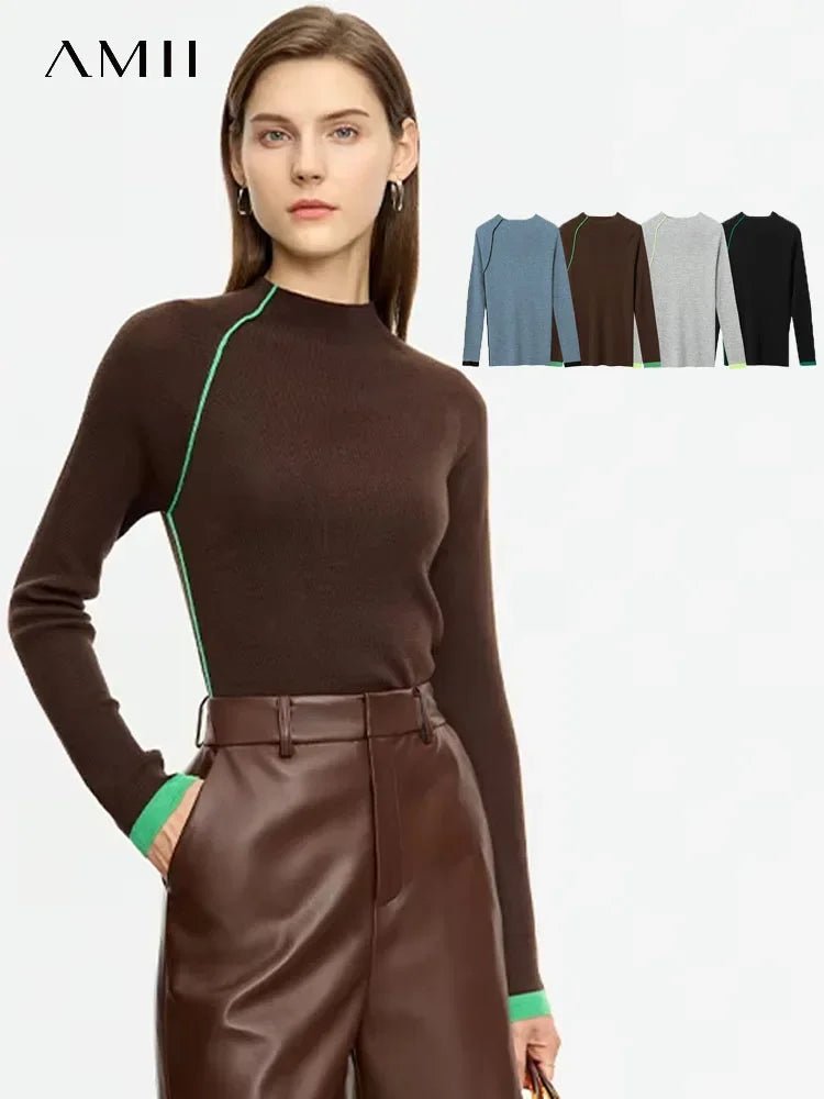 Women Sweaters Simple Long Sleeve Pullovers - Polendo Design