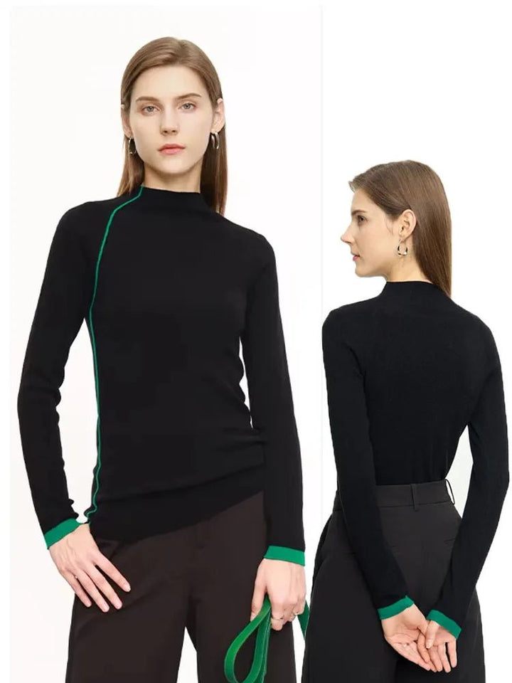 Women Sweaters Simple Long Sleeve Pullovers - Polendo Design