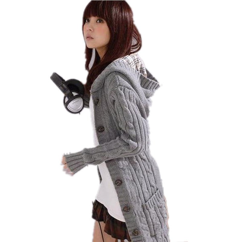 Women's Lattice Hooded Cardigan Sweater - Polendo Design