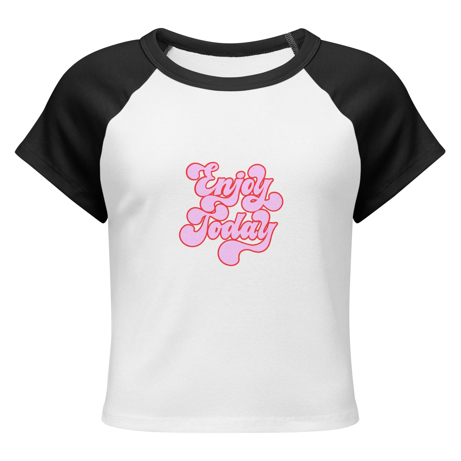 "Enjoy Today" Women’s micro rib raglan baby tee - Polendo Design T-SHIRT