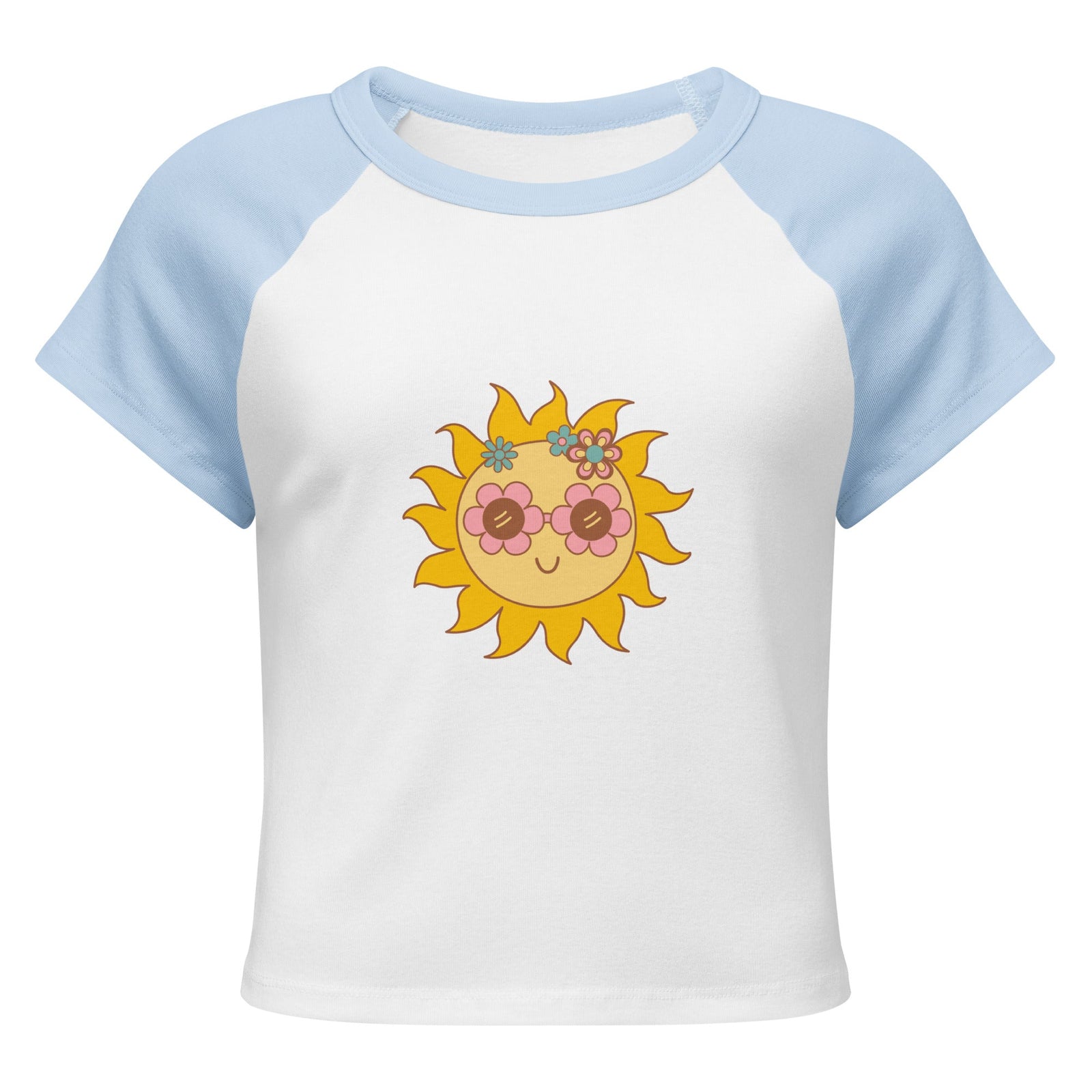 "Cheeky Sun" Women’s micro rib raglan baby tee - Polendo Design T-SHIRT