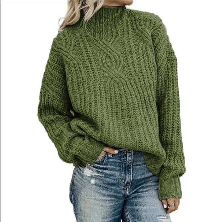 Women's Winter Turtleneck Knit Sweater - Polendo Design